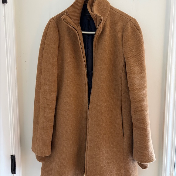 J. Crew Jackets & Blazers - J. Crew Camel Brown Wool Zip Jacket